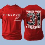 Freedom Thank You Charlie A True Patriot Red Shirt
