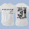 Freedom Thank You Charlie A True Patriot Red Shirt1