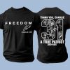 Freedom Thank You Charlie A True Patriot Red Shirt2