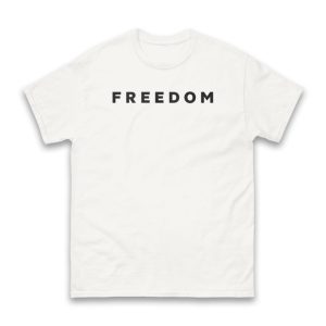 White Freedom Shirt Charlie Kirk