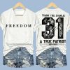 Red Freedom Thank You Charlie Kirk Two Sided Shirt1