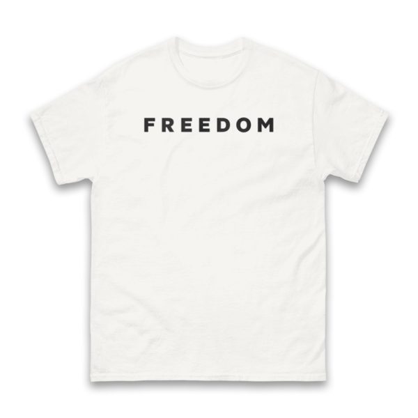 White Freedom Shirt Charlie Kirk