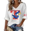 2025 Blue Jays Canada Waffle Long Sleeve T Shirt2