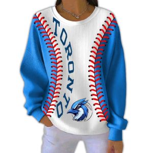 Blue Jays Baseball Elastic Pit Strip Sweatshirt