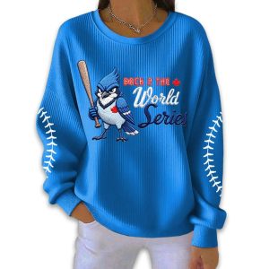 2025 Blue Jays Back 2 The World Series Pit Striped Sweatshirt
