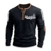 Blue Jays 2025 World Series Baseball Print Henley T Shirt2