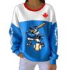 Blue Jays Canada Baseball Elastic Pit Strip Sweatshirt