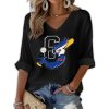 Blue Jays Canada Waffle Long Sleeve T Shirt1