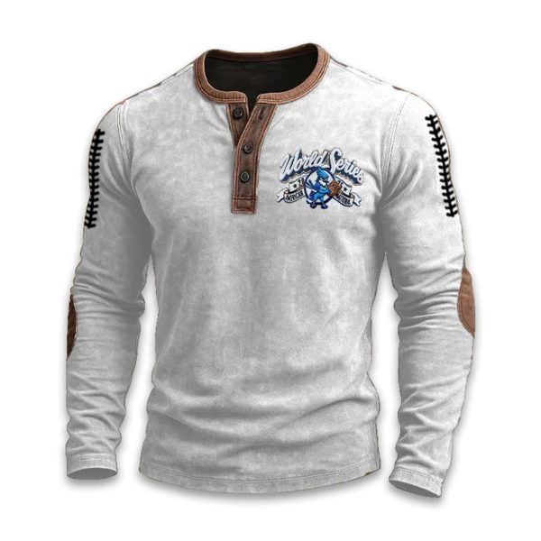 Blue Jays World Series 2025 Print Henley T Shirt 2