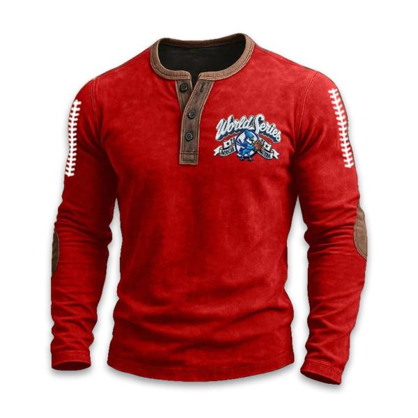 Blue Jays World Series 2025 Print Henley T Shirt 3