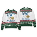 Blue October Ghost Dodgers Christmas Ugly Sweater