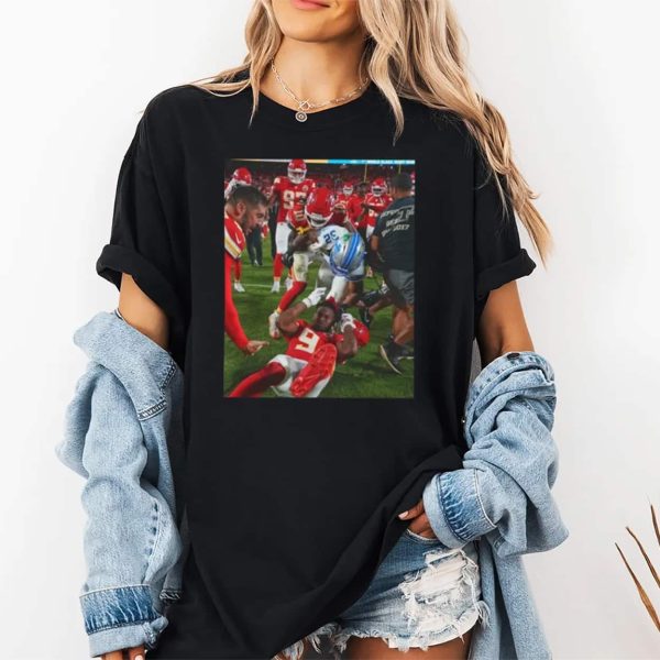 Brian Branch Slaps JuJu Smith Schuster Shirt