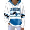 Dodgers 1883 Baseball Elastic Pit Strip Hoodie