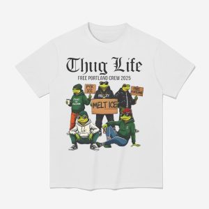 Portland Frog Thug Life Free Portland Crew 2025 Shirt