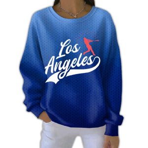 Dodgers Baseball Elastic Pit Strip Sweatshirt