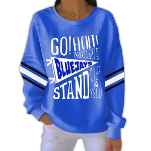 Go Fight Blue Jays Elastic Pit Strip Sweatshirt
