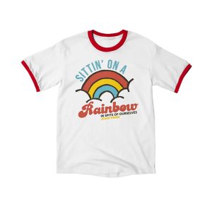 Sheriff Country Wes Fox Sittin On A Rainbow Shirt