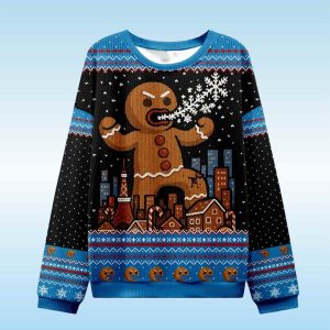 Gingerbread Monster Christmas Ugly Sweatshirt