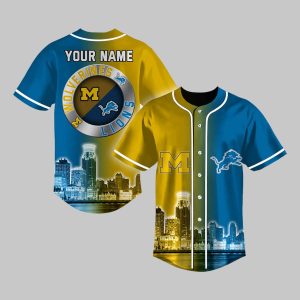 2025 Wolverines x Lions Skyline Baseball Jersey