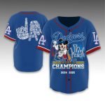 2025 Mickey Dodgers World Series BACK to BACK Champions Baseball Jersey