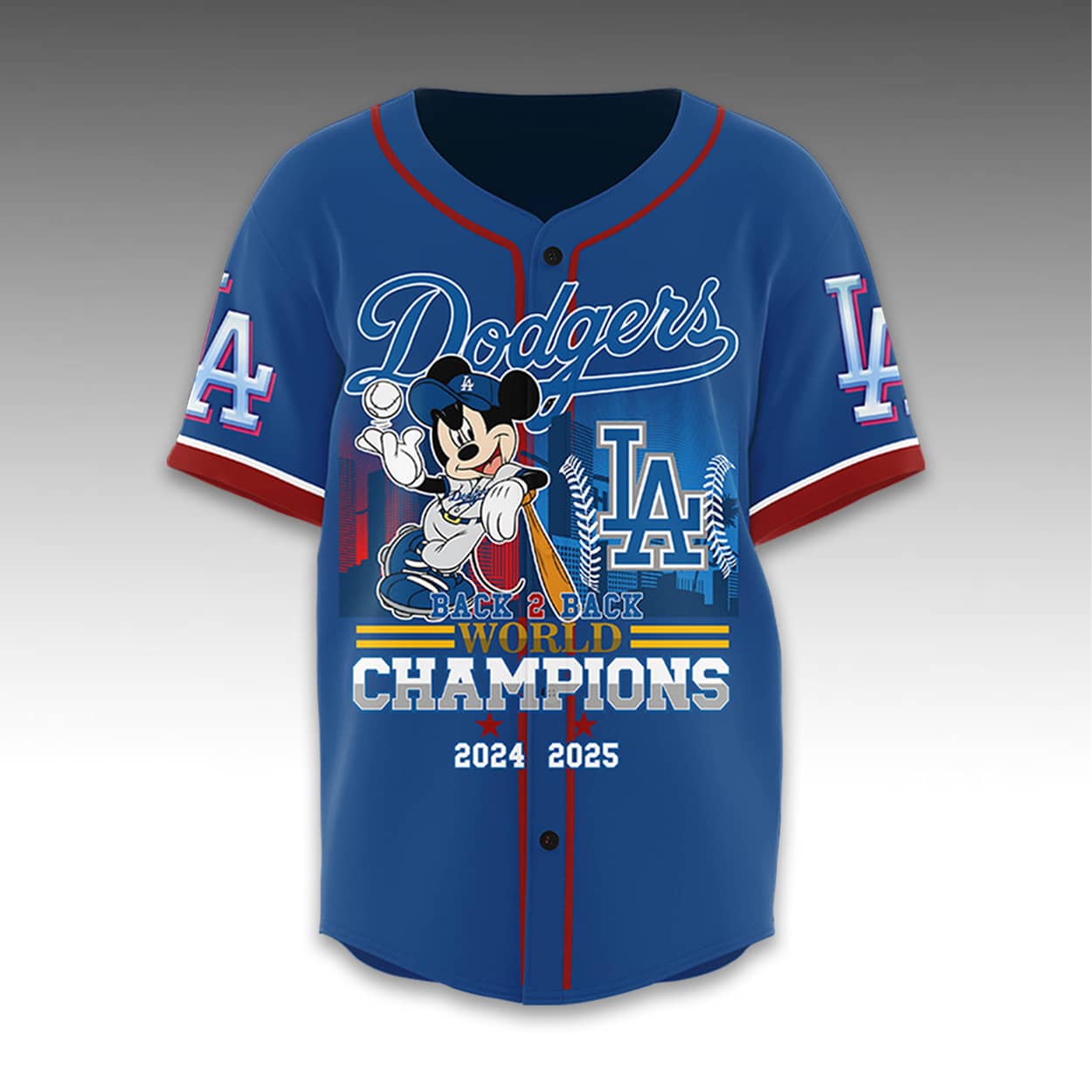 2025 Mickey Dodgers World Series BACK to BACK Champions Baseball Jersey 2 2025 Mickey Dodgers World Series BACK to BACK Champions Baseball Jersey