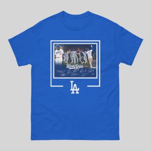 2025 Dodgers Autographed World Series Signatures Shirt