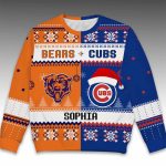2025 Bears x Cubs Customized Christmas Ugly Sweater