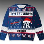 2025 Bills x Yankees Customized Christmas Ugly Sweater