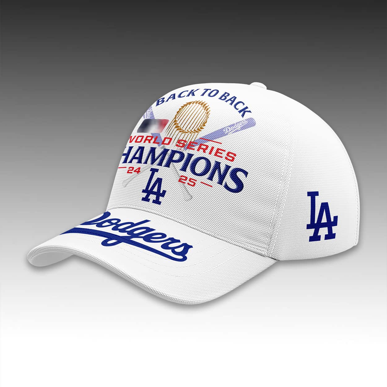 Dodgers Back To Back World Series 2025 Champions Cap 3 Dodgers Back To Back World Series 2025 Champions Cap
