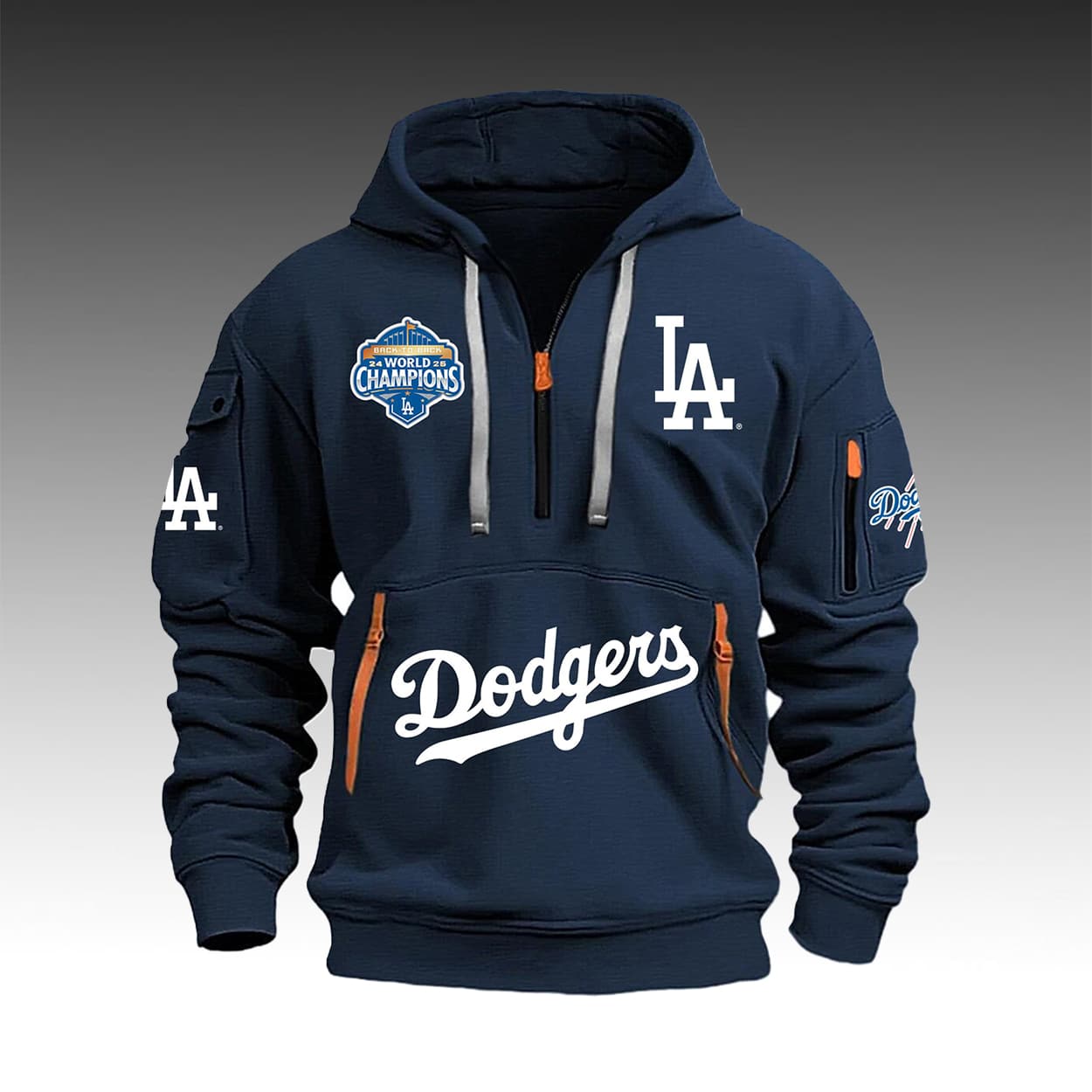 Dodgers Back To Back World Series 2025 Champions Hoodie Half Zipper 3 Dodgers Back To Back World Series 2025 Champions Hoodie Half Zipper2