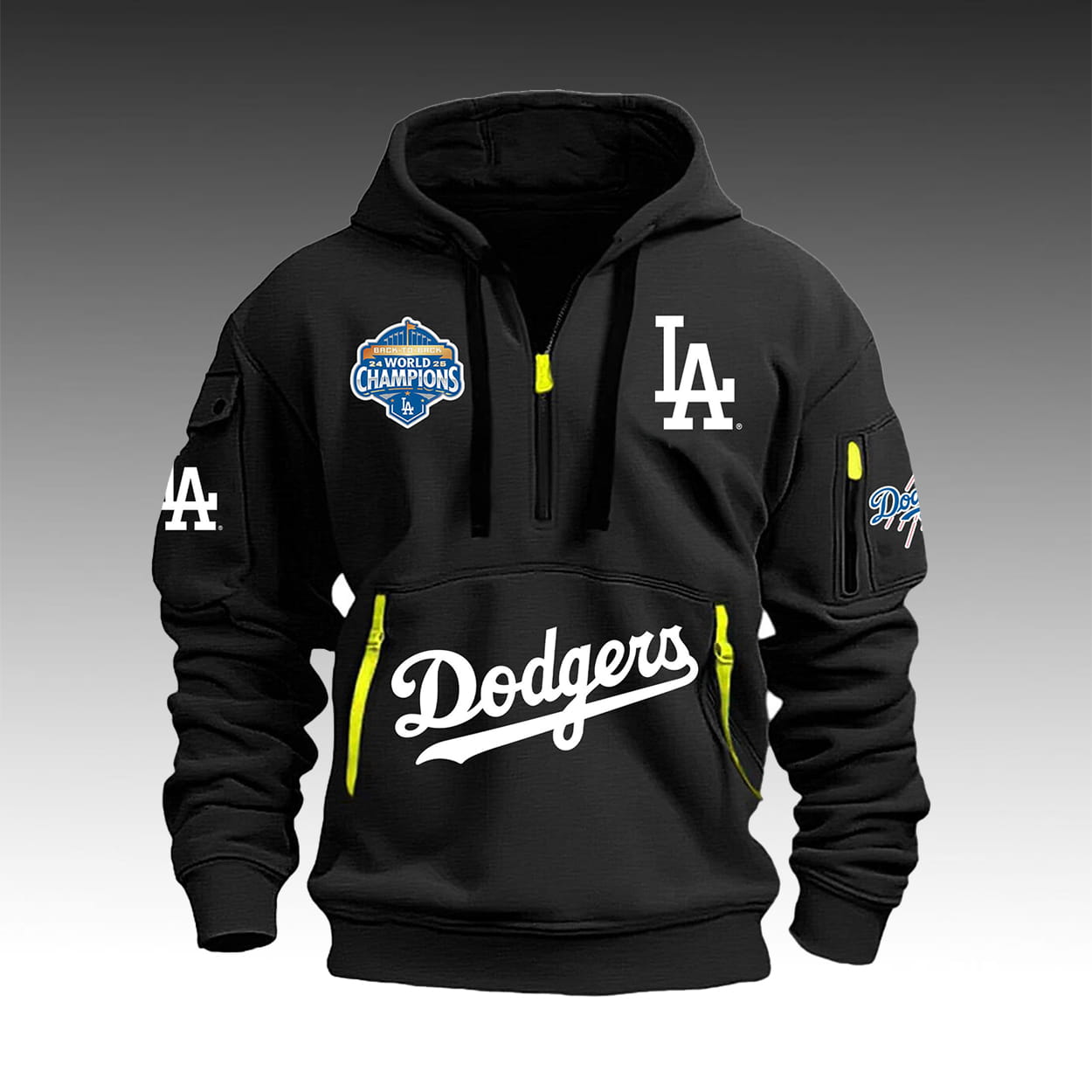 Dodgers Back To Back World Series 2025 Champions Hoodie Half Zipper 4 Dodgers Back To Back World Series 2025 Champions Hoodie Half Zipper3