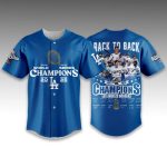 Dodgers Back To Back World Series Champions 2025 Baseball Jersey