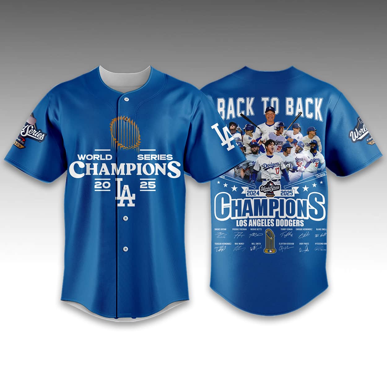 Dodgers Back To Back World Series Champions 2025 Baseball Jersey Dodgers Back To Back World Series Champions 2025 Baseball Jersey