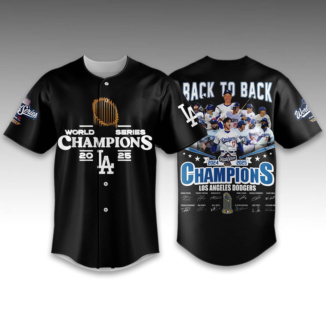 Dodgers Back To Back World Series Champions 2025 Baseball Jersey 3 Dodgers Back To Back World Series Champions 2025 Baseball Jersey