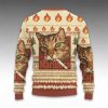 Funny Smoking Cat Meme Marlboro Christmas Ugly Sweater