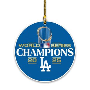 Dodgers World Series Champions 2025 Christmas Ornament