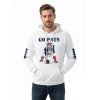 Go Pat Patriot Football Print Waffle Hoodie