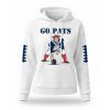 Go Pat Patriot Football Print Waffle Hoodie