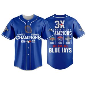Blue Jays 3x World Series Champions 2025 Jersey