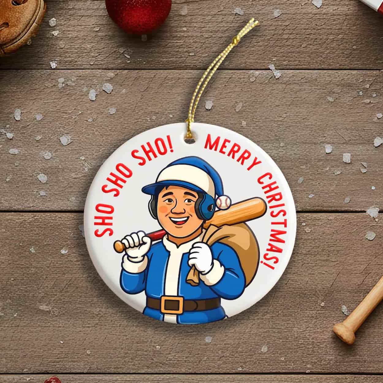 Ohtani Sho Sho Sho Merry Christmas Ornament 3 Ohtani Sho Sho Sho Merry Christmas Ornament2