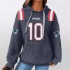 Patriots Drake Maye 10 Waffle Hoodie