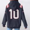 Patriots Drake Maye 10 Waffle Hoodie