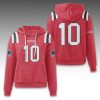Patriots Drake Maye 10 Waffle Hoodie