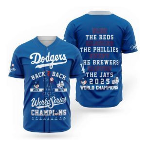 Dodgers B2B World Series Champs Baseball Jersey