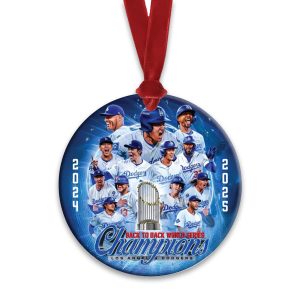 2025 Dodgers Back to Back World Series Champions Ornament 1