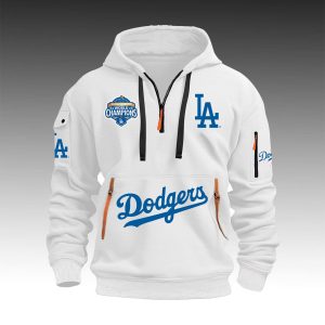 Dodgers Back To Back World Series 2025 Champions Hoodie Half Zipper