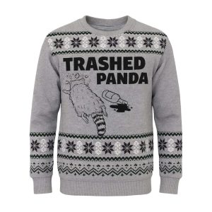 Raccoon Trashed Panda Ugly Christmas Sweater
