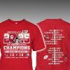 2025 Hoosiers Big Ten Champs Undefeated 13-0 Two-Sided Shirt