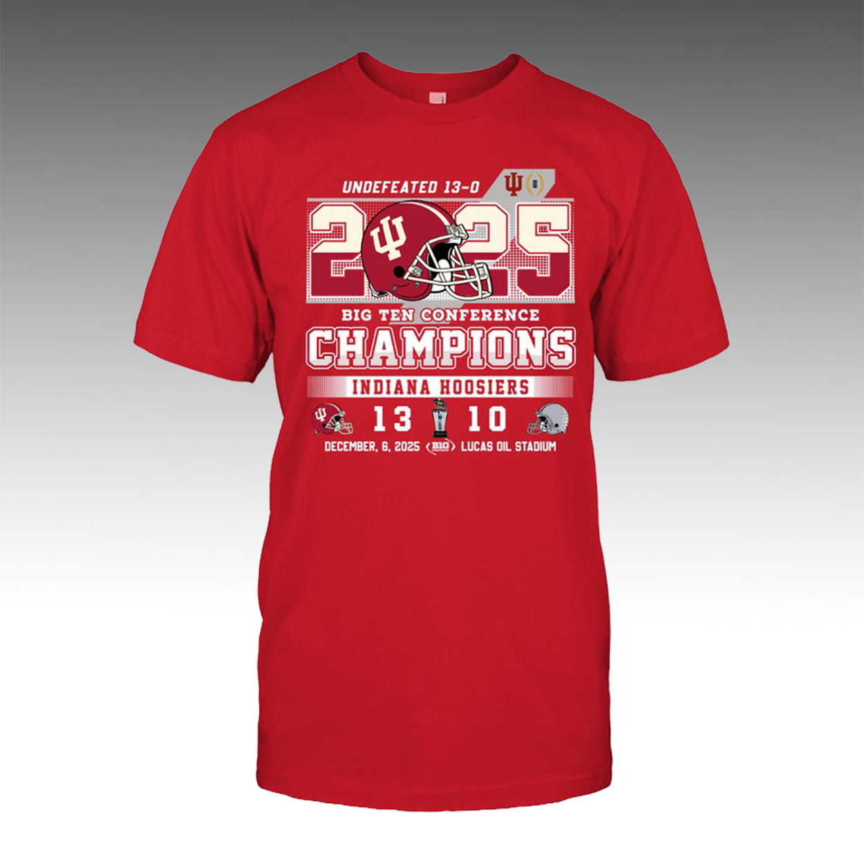 2025 Hoosiers Big Ten Champs Undefeated 13-0 Two-Sided Shirt 2 2025 Hoosiers Big Ten Champs Undefeated 13 0 Two Sided Shirt 2