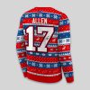 2025 Josh Allen Bills Signature Christmas Ugly Sweater